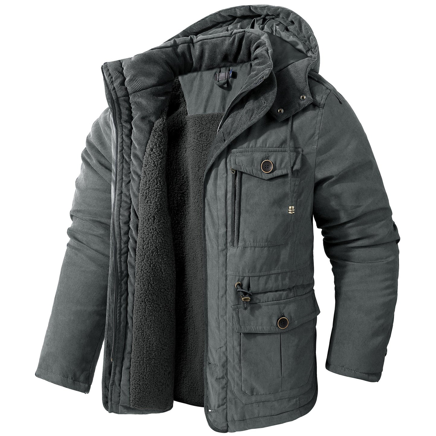 Herren Winterjacke Kapuzenparka Warm