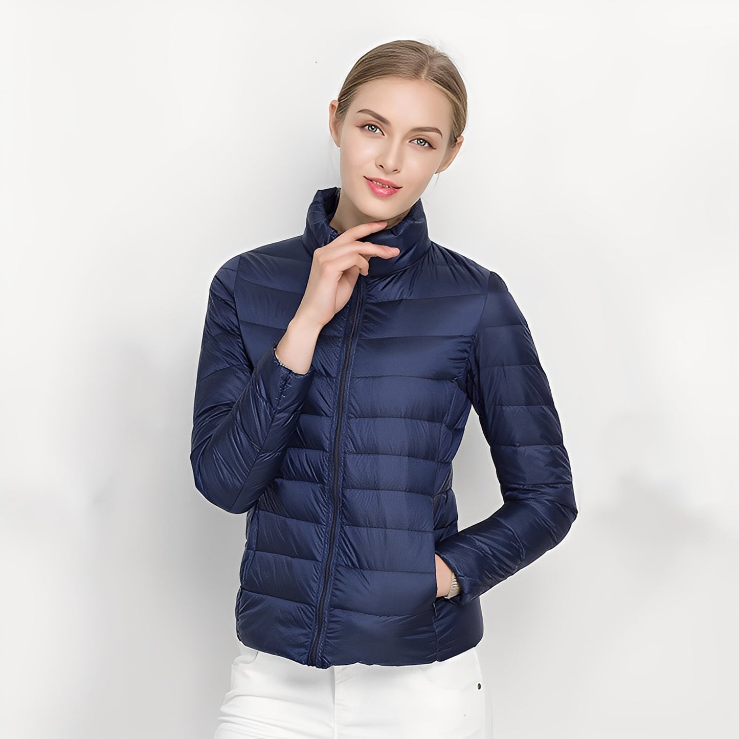 Elegante Damen Steppjacke Figurformend Warm