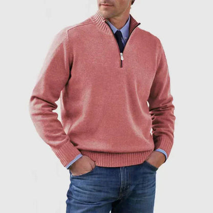 Herren Pullover Halbzipper Bequem Modern