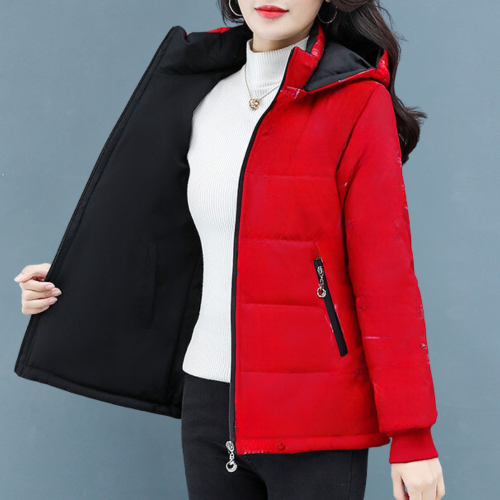 Stylische Damenwinterjacke Wendbar Modern