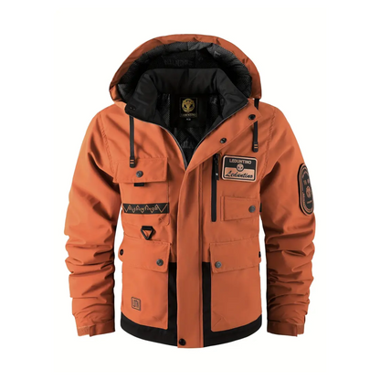 Herren Outdoor-Jacke Warm Isoliert mit Abnehmbarer Kapuze