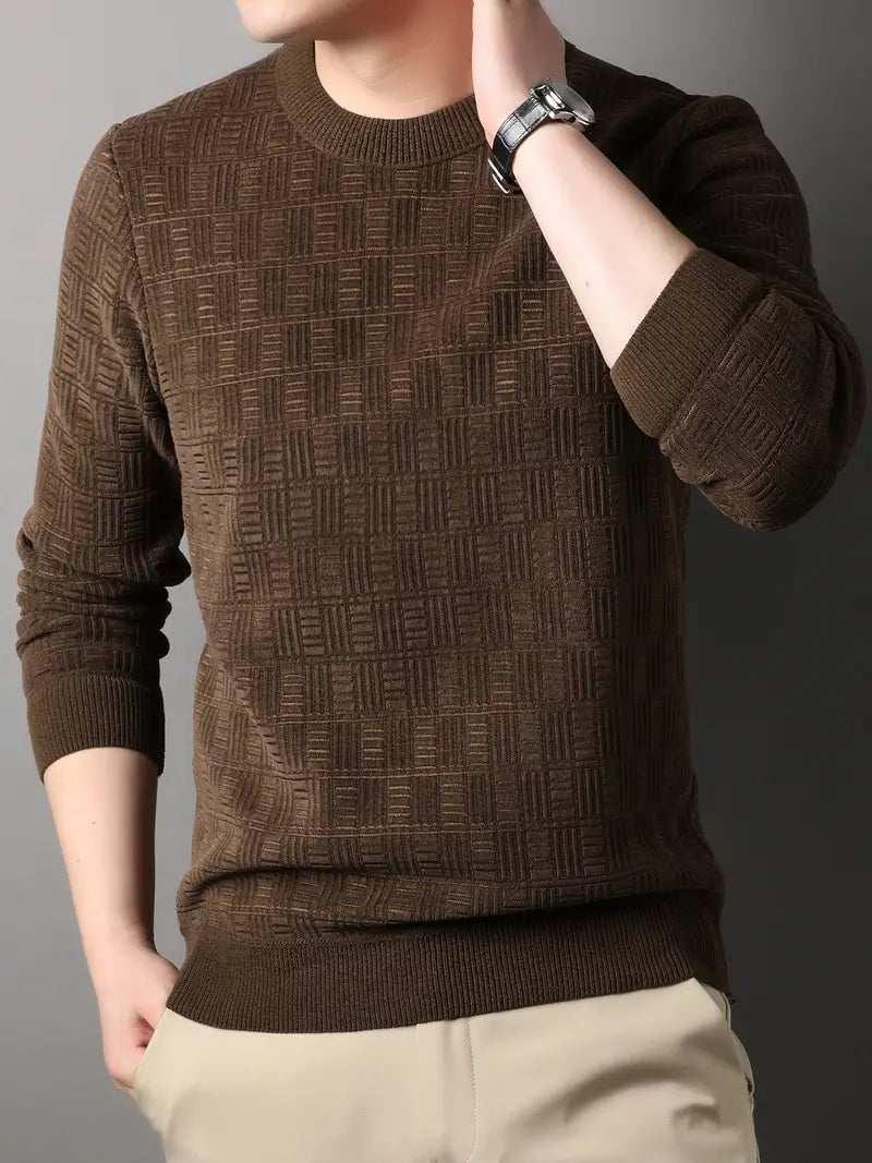 Rundhals Pullover für Männer Casual - IdealeKleiden