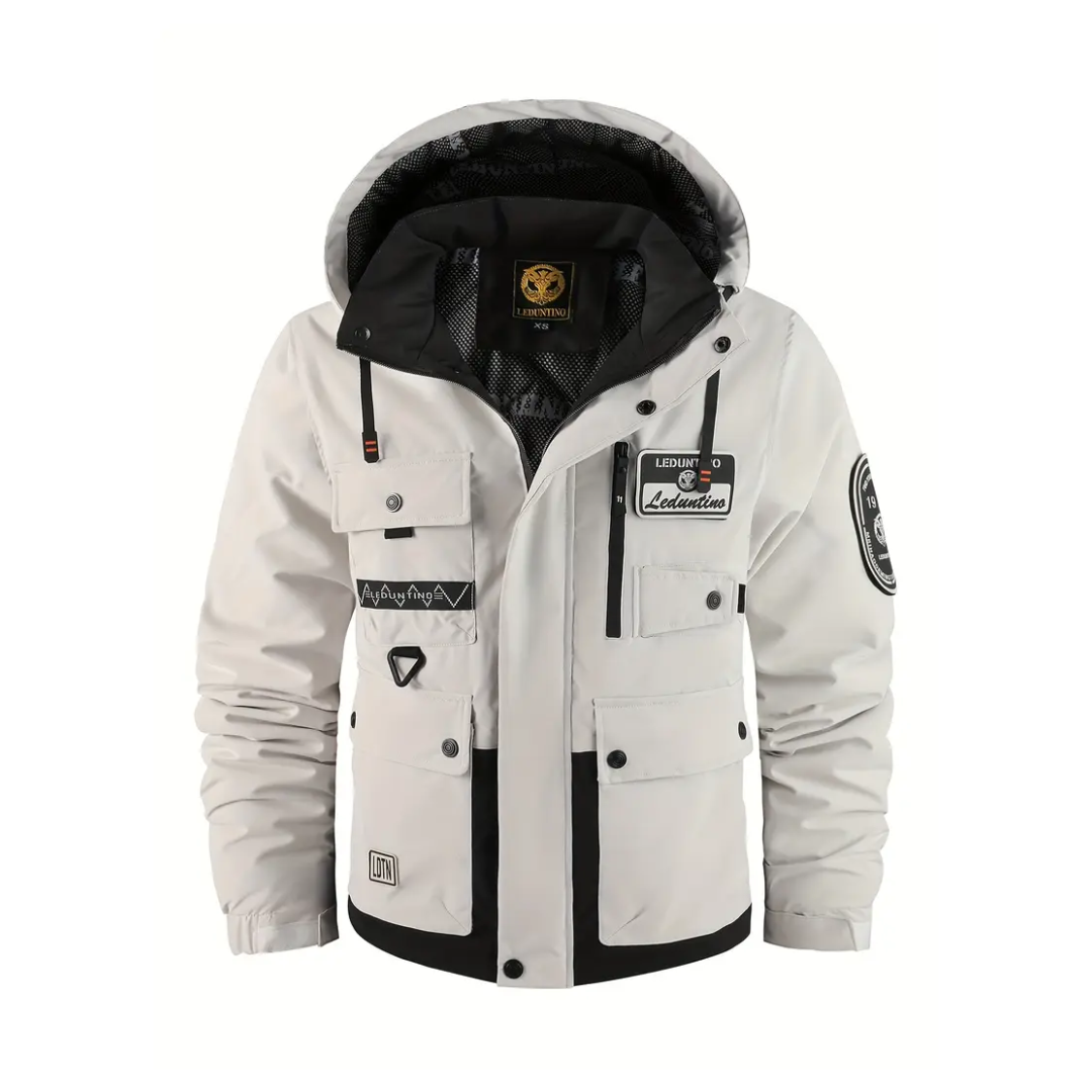 Herren Outdoor-Jacke Warm Isoliert mit Abnehmbarer Kapuze