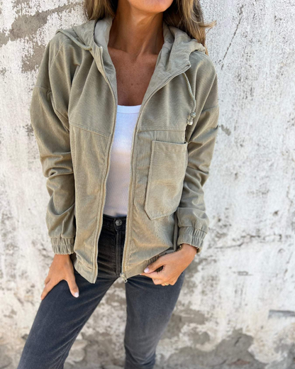 Herren Cordjacke Kapuzenparka