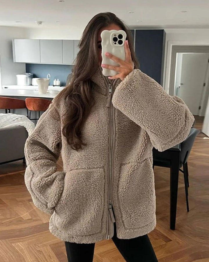 Teddyjacke Damen Warm Soft