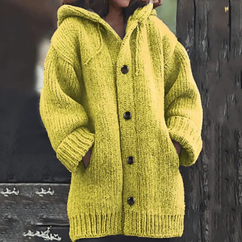 Damen Strickcardigan Weich Warm