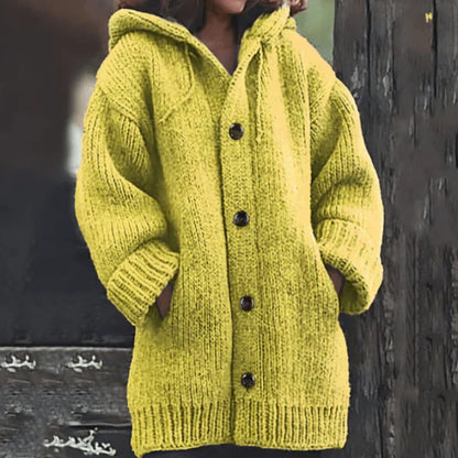 Damen Strickcardigan Weich Warm