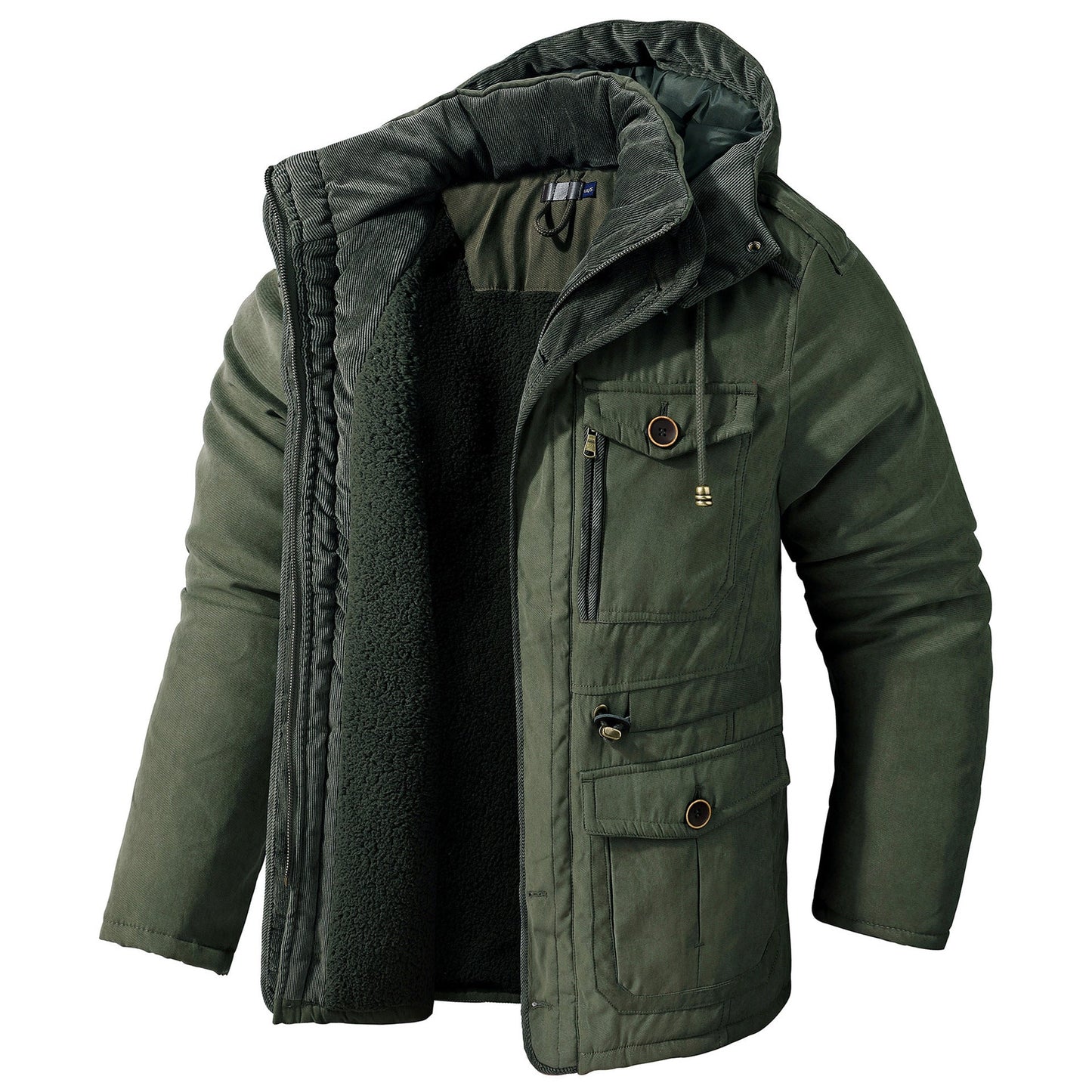 Herren Winterjacke Kapuzenparka Warm