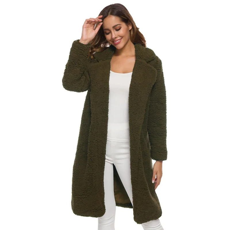 Weicher Wintermantel Fuzzy Optik