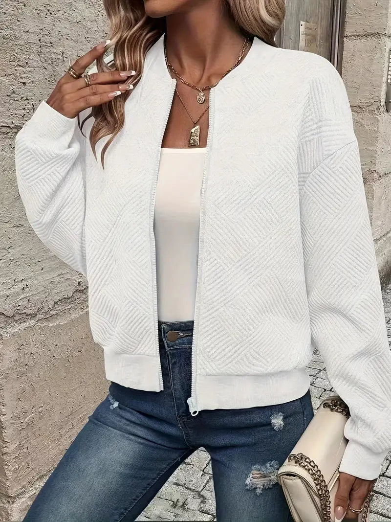 Damen Strickjacke Reißverschluss Modern Schnitt