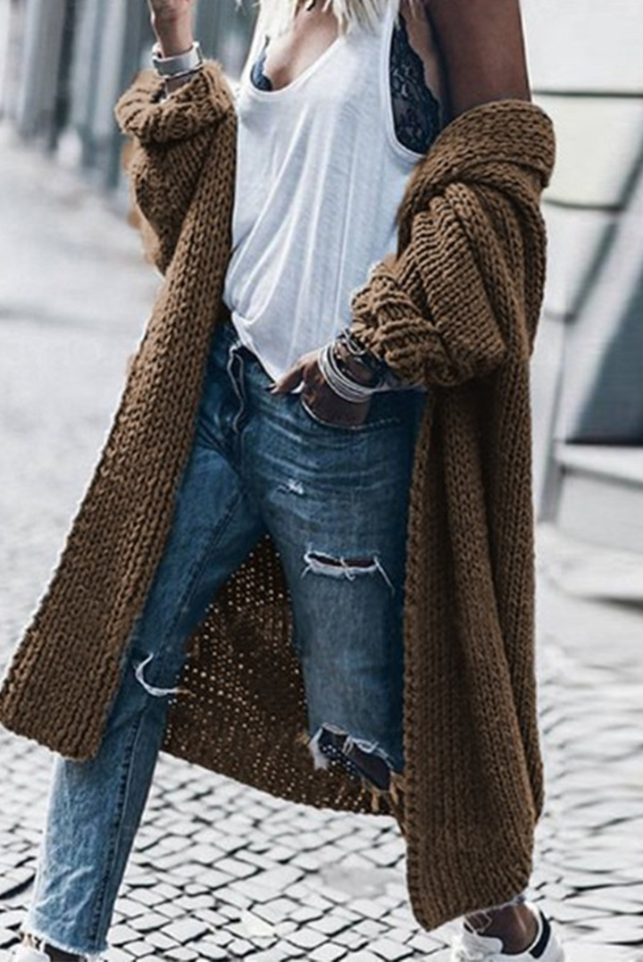 Weiche Frauenstrickjacke Cardigan