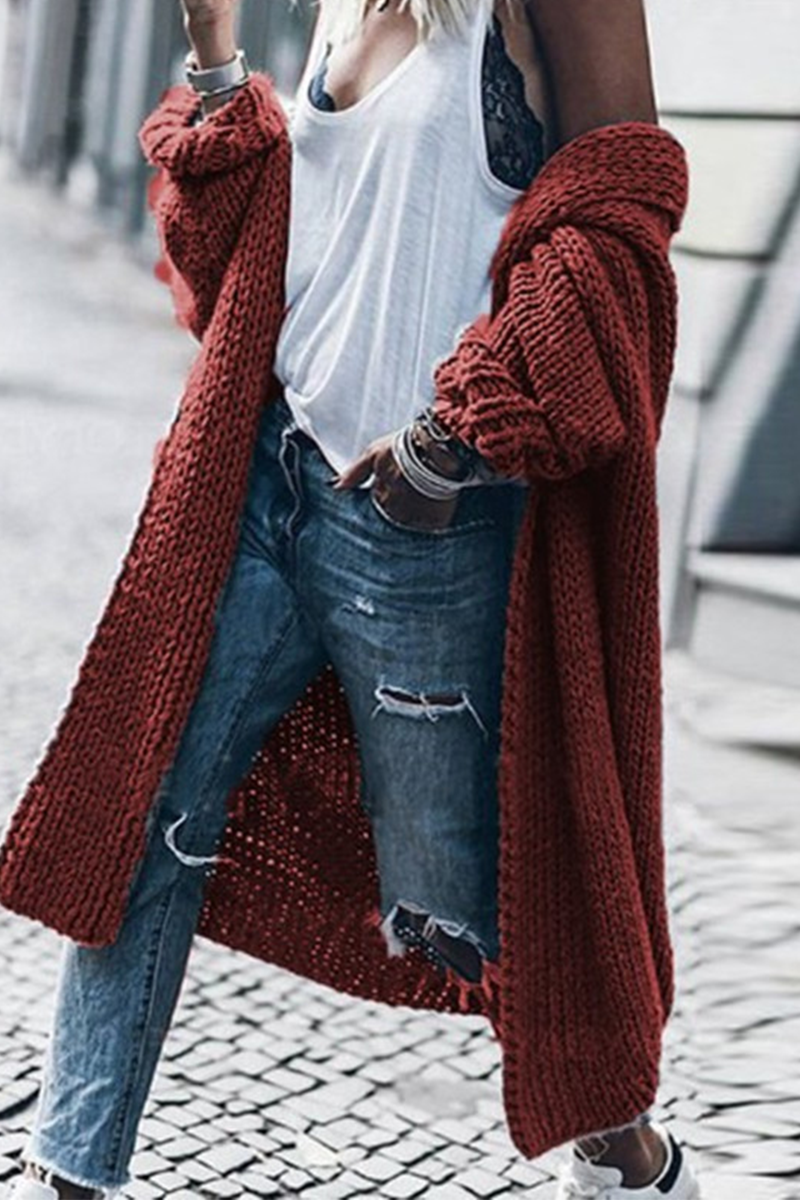 Weiche Frauenstrickjacke Cardigan