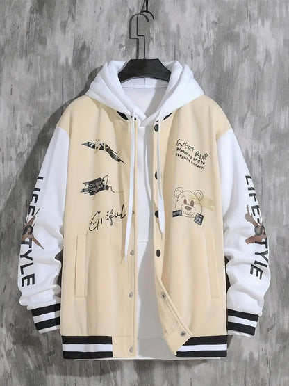 Lässige Herren-Baseballjacke Sportlich Casual