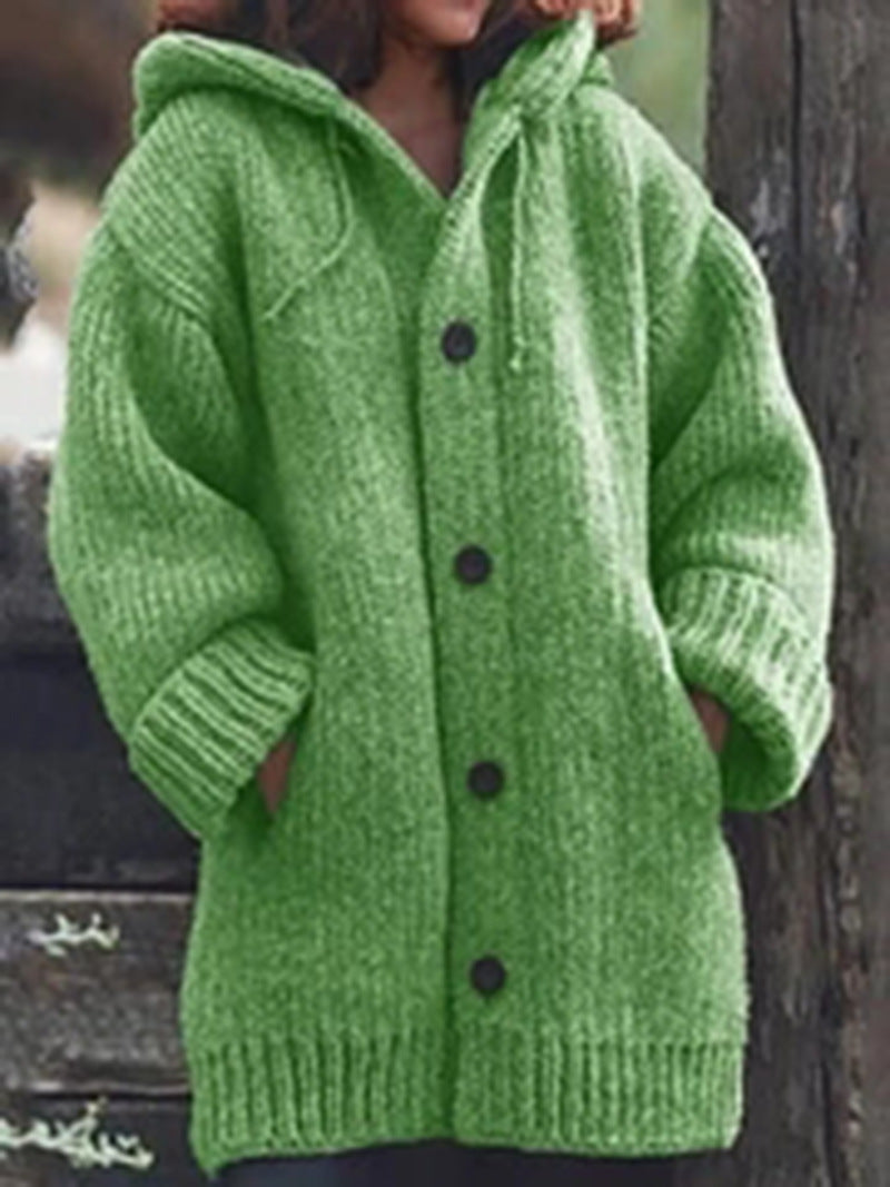 Oversized Strickjacke Warm Kapuze