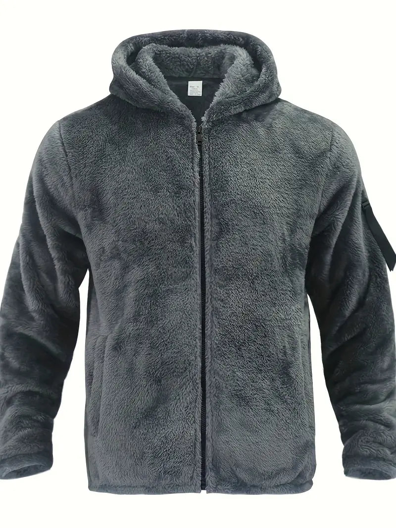 Herren Winterjacke Flauschig Reißverschluss