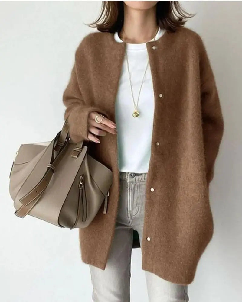 Damen Cardigan Wolle Mohair Weich und Stilvoll