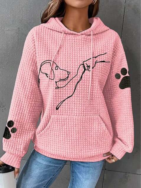 Bequemer Damen Pullover Kapuze Warm