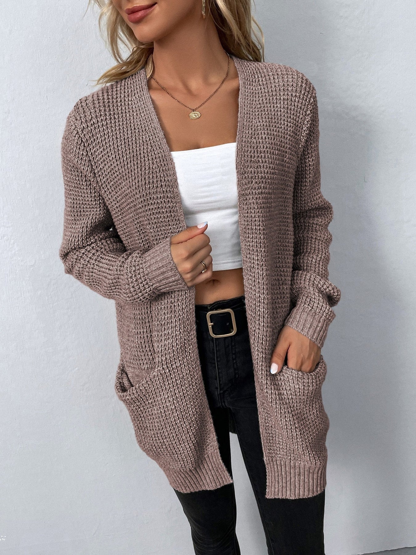 Lange Damenweste Elegant Schnitt