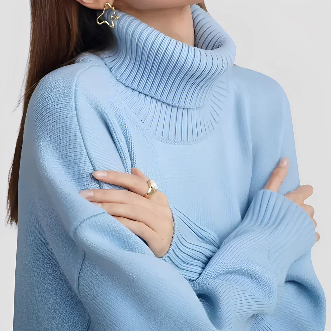 Großer Damen Rollkragen Pullover Einfach Elegant - IdealeKleiden