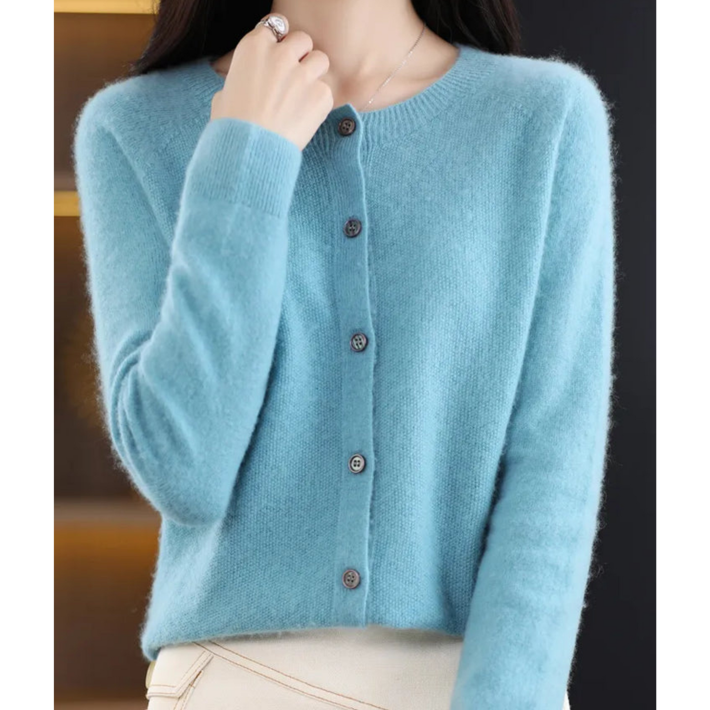 Damen Strickjacke Elegante Klassik Design