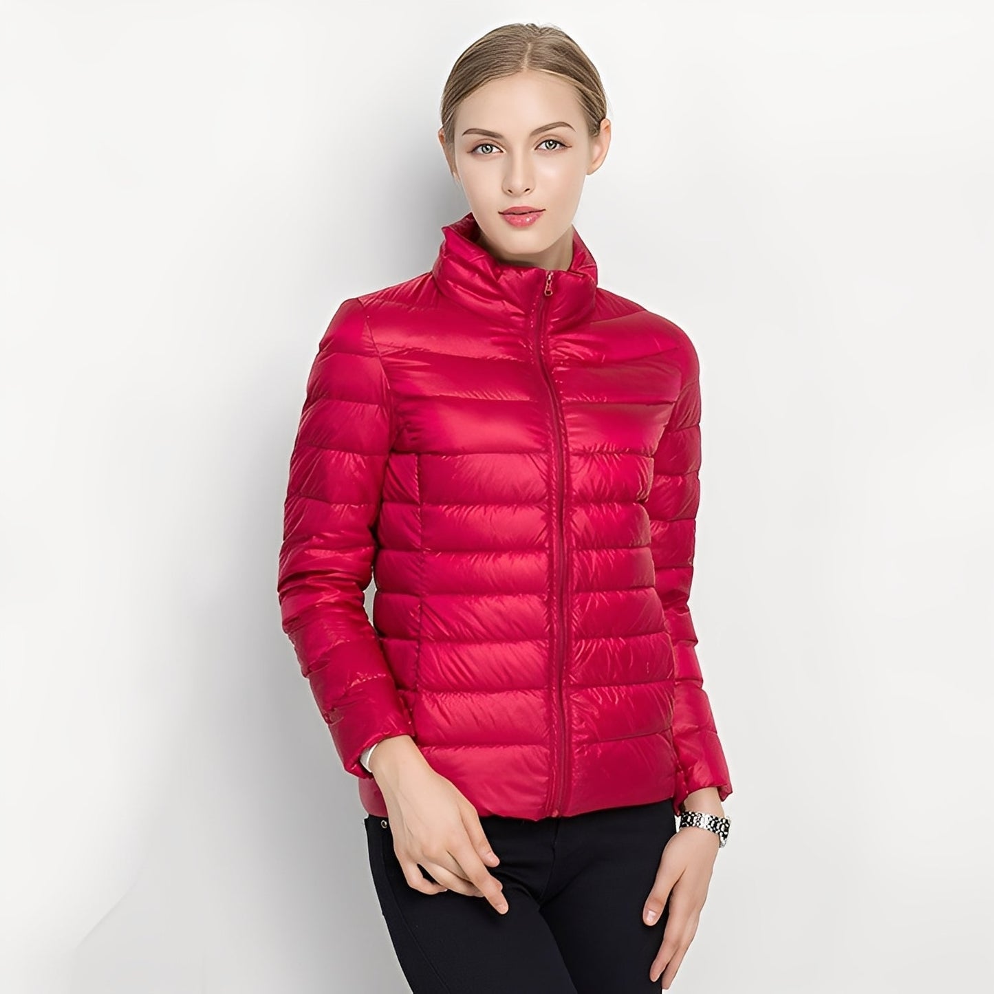 Elegante Damen Steppjacke Figurformend Warm