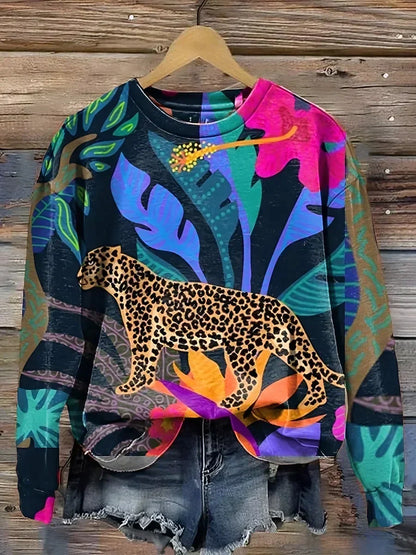 Stylische Pullover mit Tiermuster