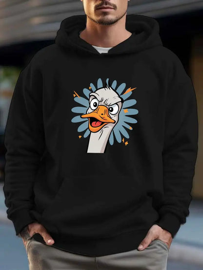 Männer Pullover Kapuze Entendesign Lustig