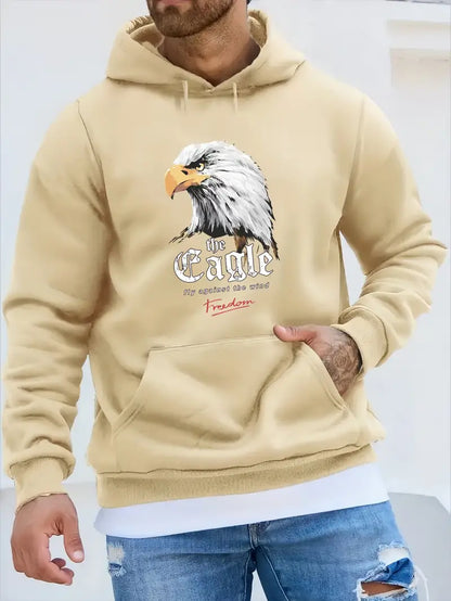 Herren Kapuzenpullover Adler Motiv Trendy