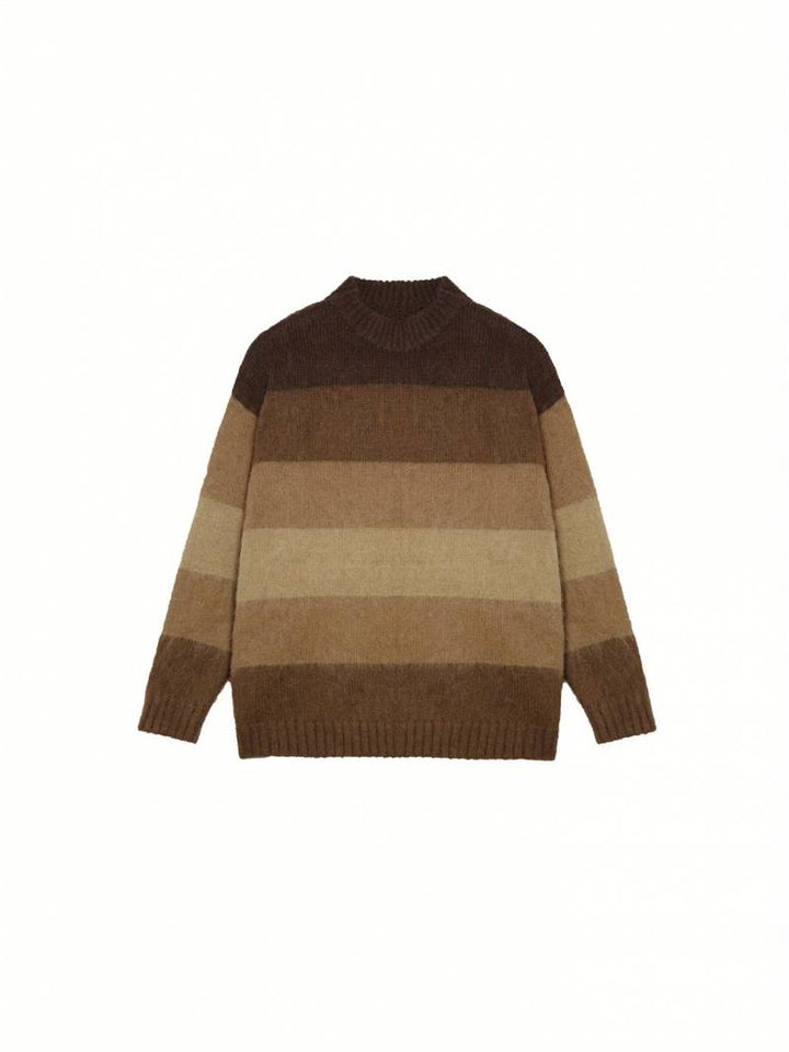 Herren Pullover Rundhals Farbblock Design