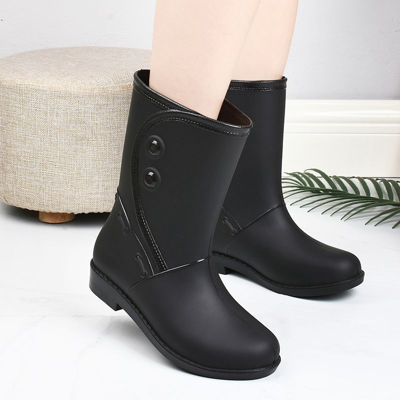 Damen Gummistiefel Wasserdicht Bequem Rutschfest
