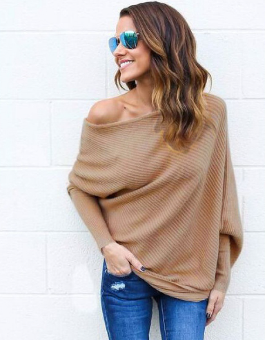 Stylische Off-Shoulder Sweatjacke Damen