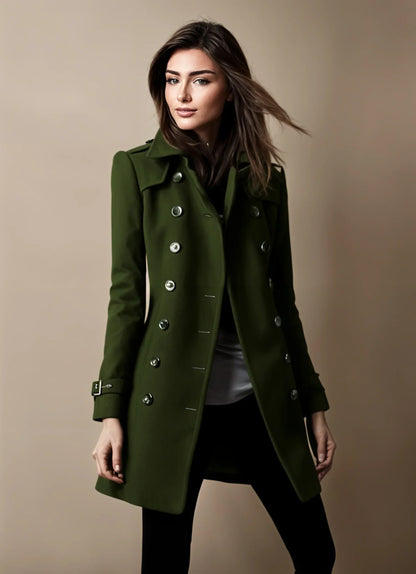Elegante Damenwinterjacke Trenchcoat Stil