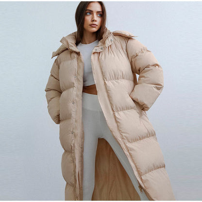 Warmes Daunenkleid Wintermantel Frauen