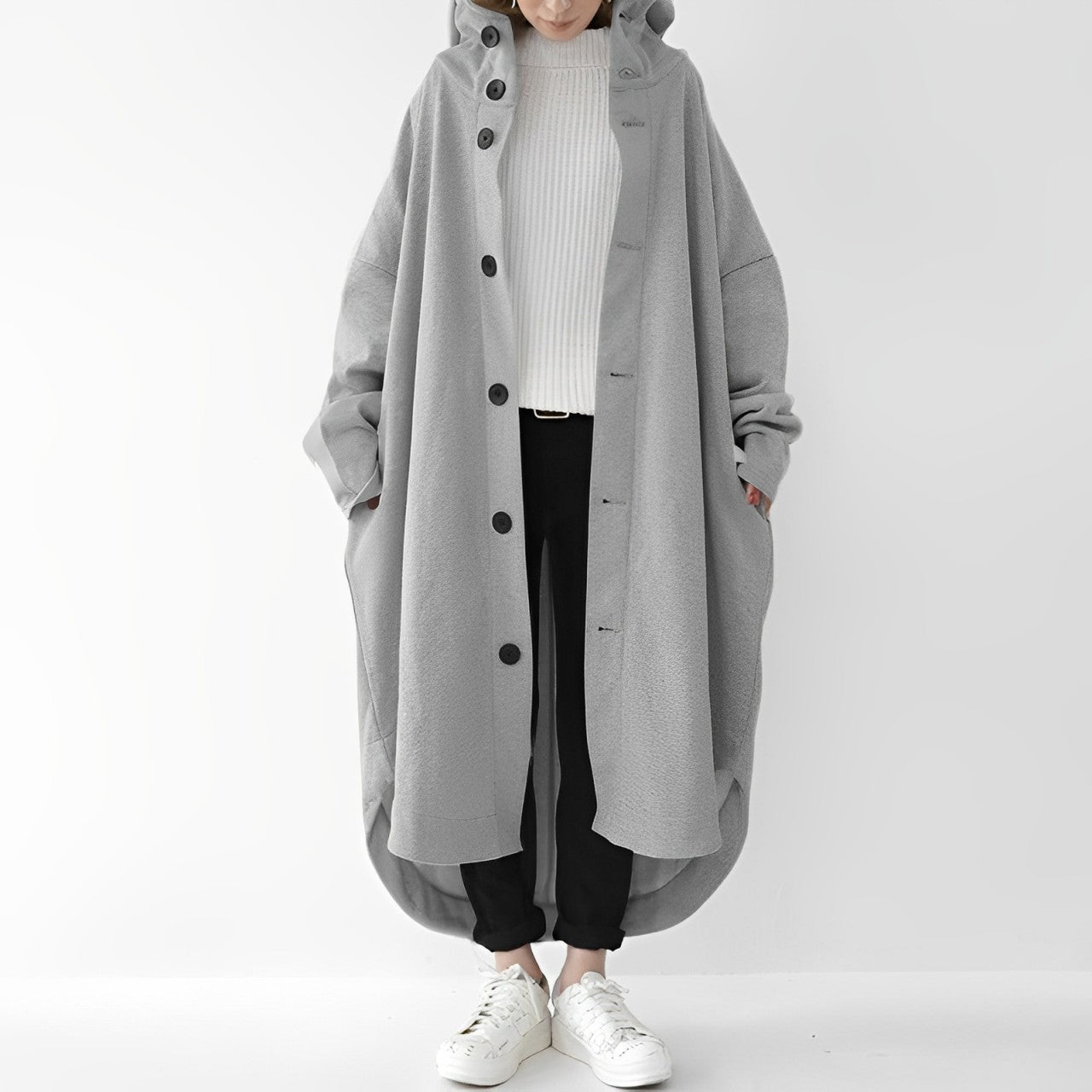 Praktischer Damen-Trenchcoat Lang