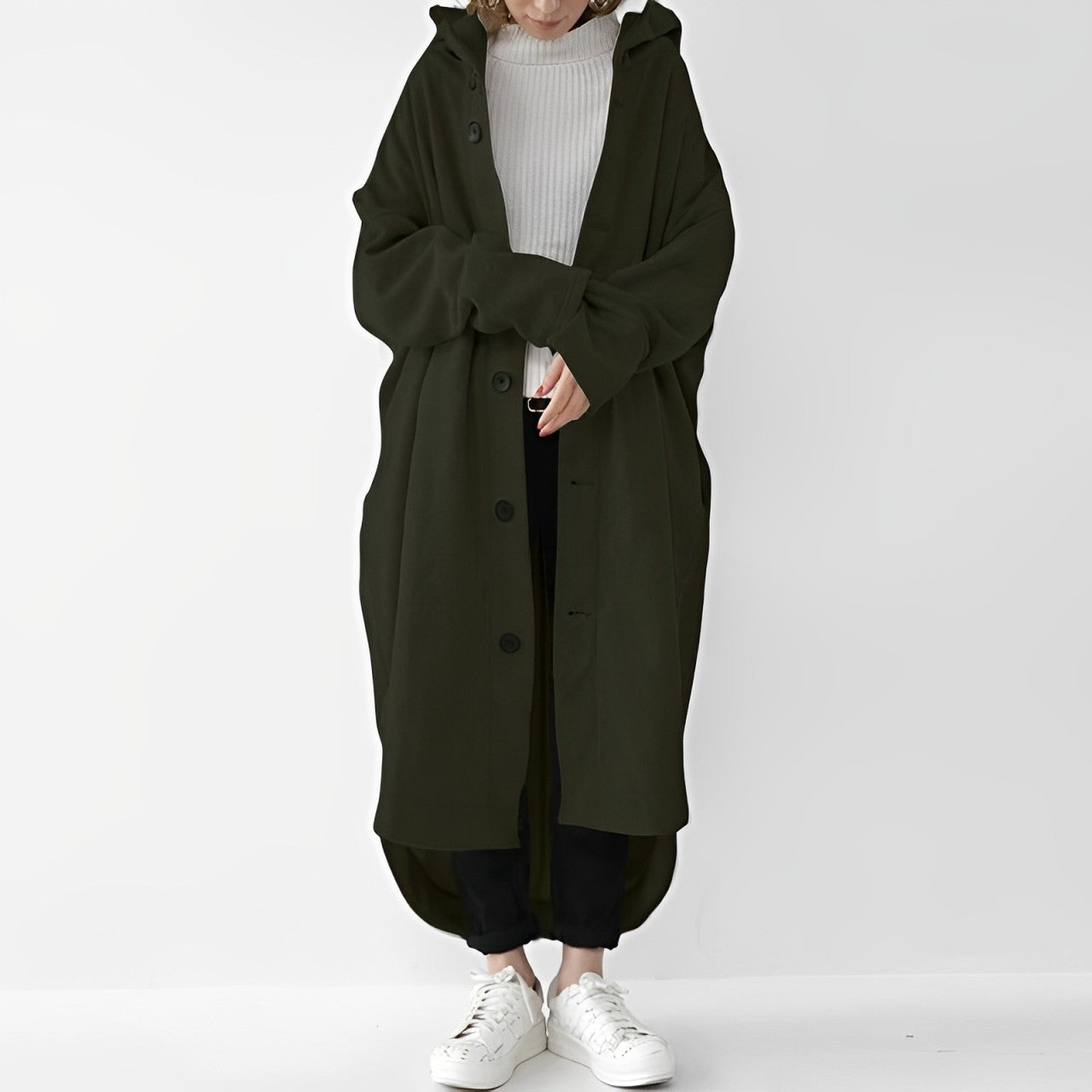 Praktischer Damen-Trenchcoat Lang