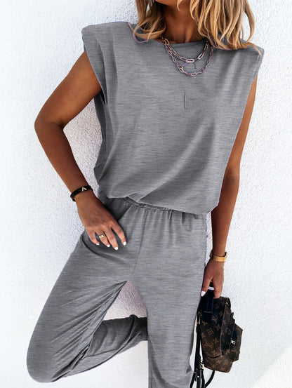 Damen Jumpsuit Bequem Elastisch Modern