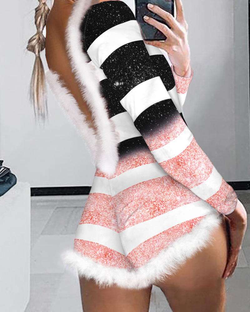 Weihnachts-Body:Sexy Floral-Jumpsuit Shorts