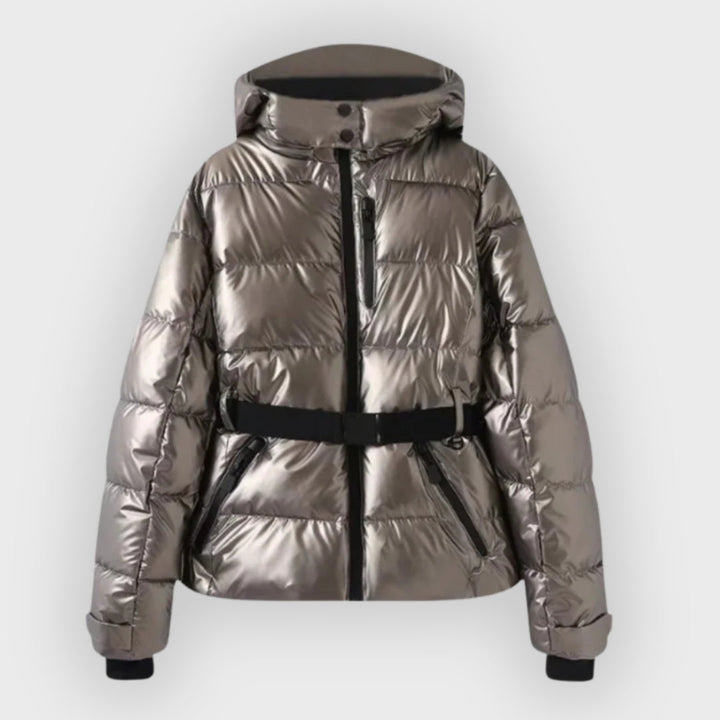 Damen Pufferjacke Mit Gürtel Stylisch