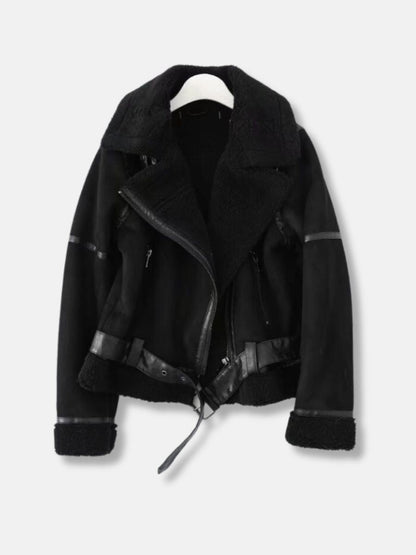 Wintermantel Damen Warm Faux-Fell-Futter