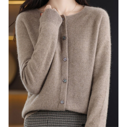 Weiche Strickjacke Lockere Passform Knöpfe