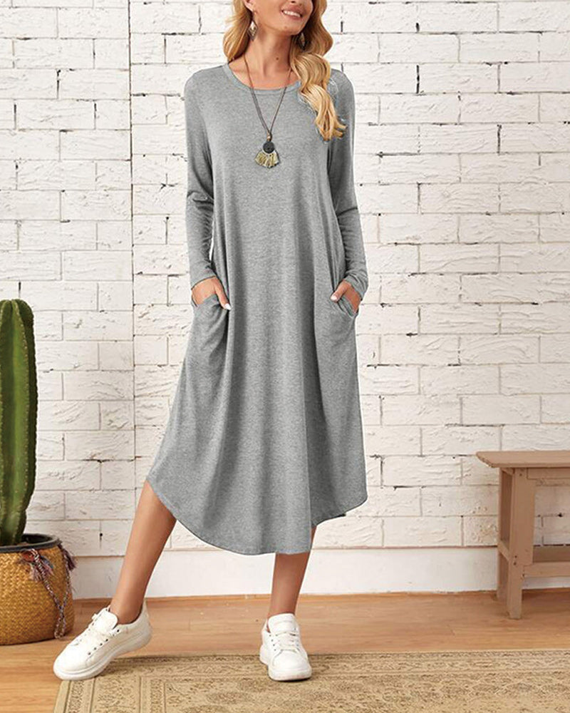 Lockeres Sommerkleid Mit Taschen