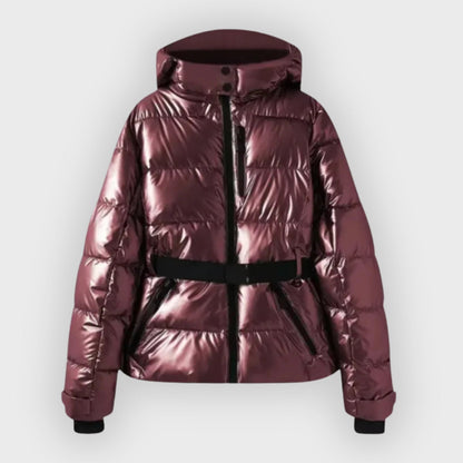 Damen Pufferjacke Mit Gürtel Stylisch