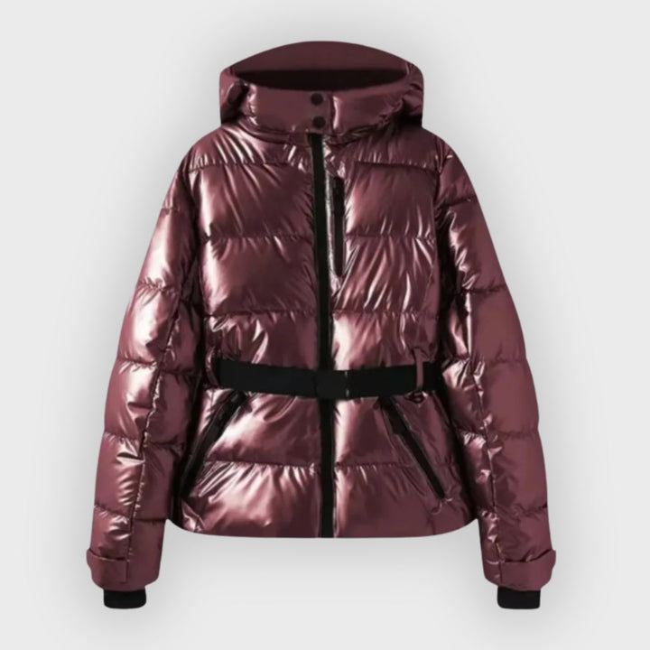 Damen Pufferjacke Mit Gürtel Stylisch