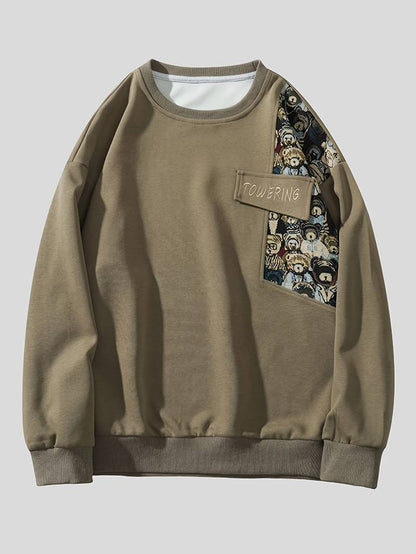 Stylisches Herren-Sweatshirt Bären-Design - IdealeKleiden