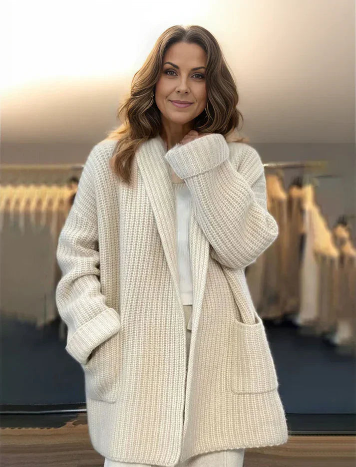 Lina - Großstrick Cardigan Oversized Trend - IdealeKleiden
