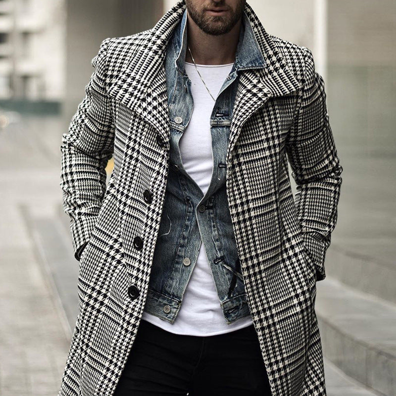 Herren Mantel Elegant Moderner Schnitt