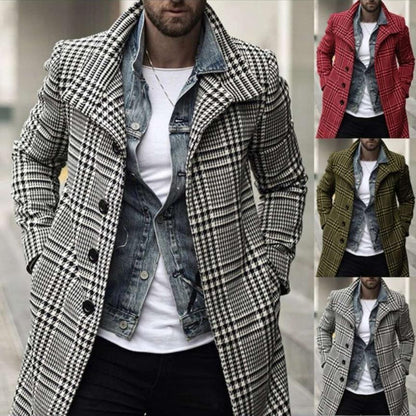 Herren Mantel Elegant Moderner Schnitt - IdealeKleiden