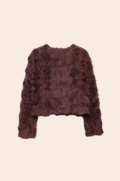 Modisches Cropped-Jacket mit Stickerei