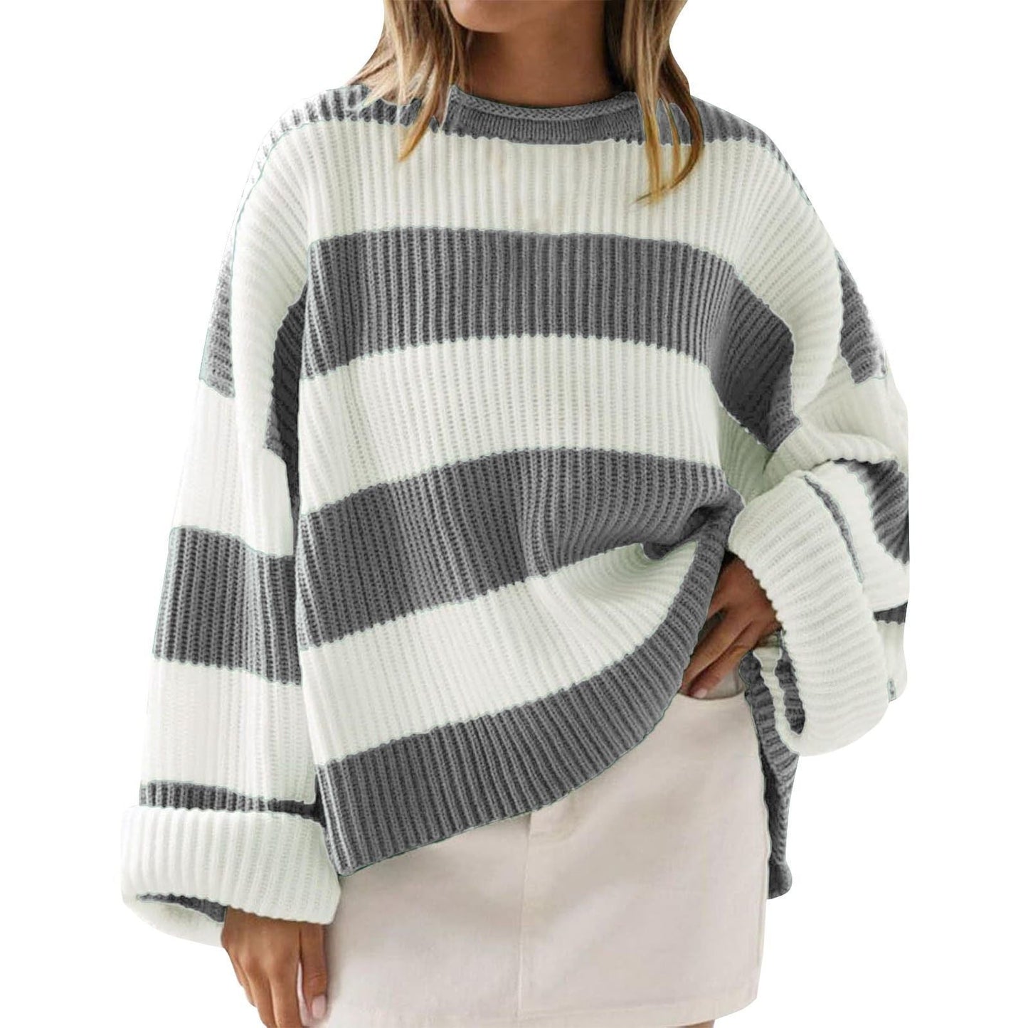 Streifenpullover Damen Modern Chic