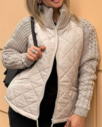 Bequeme Strickjacke Mit Reißverschluss Modern